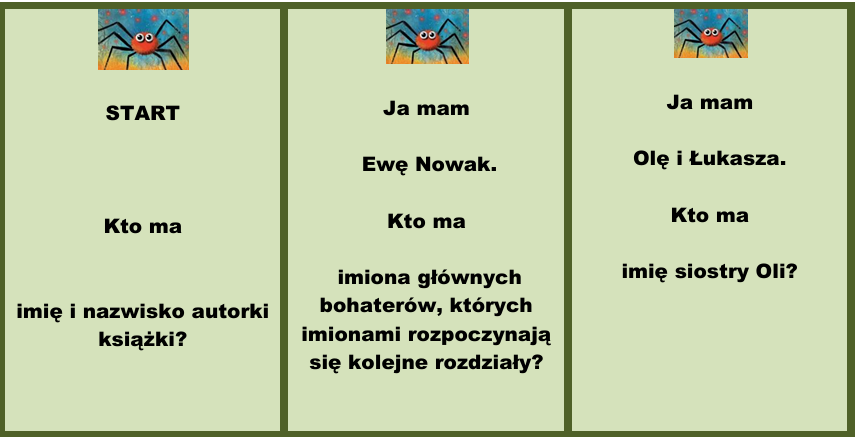 Pajączek na rowerze - JA MAM, KTO MA?