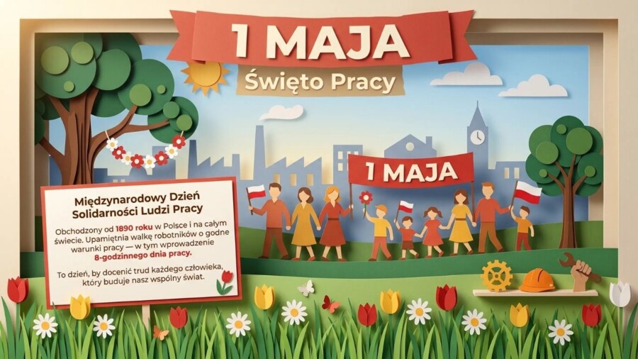 Maj - święta, tradycje i przyroda. Prezentacja edukacyjna / gazetka szkolna