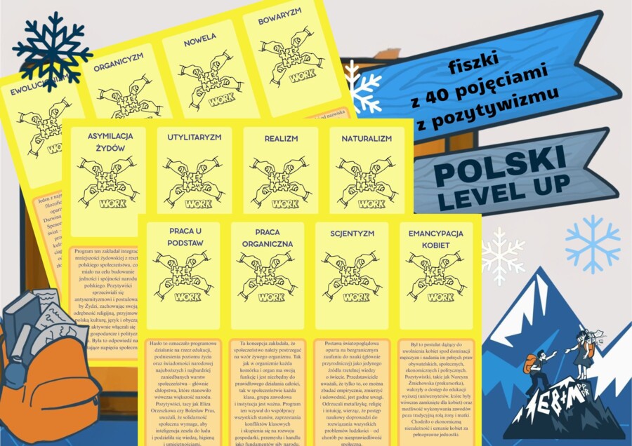 Fiszki_ pozytywizm (40 pojęć)_Polski Level Up