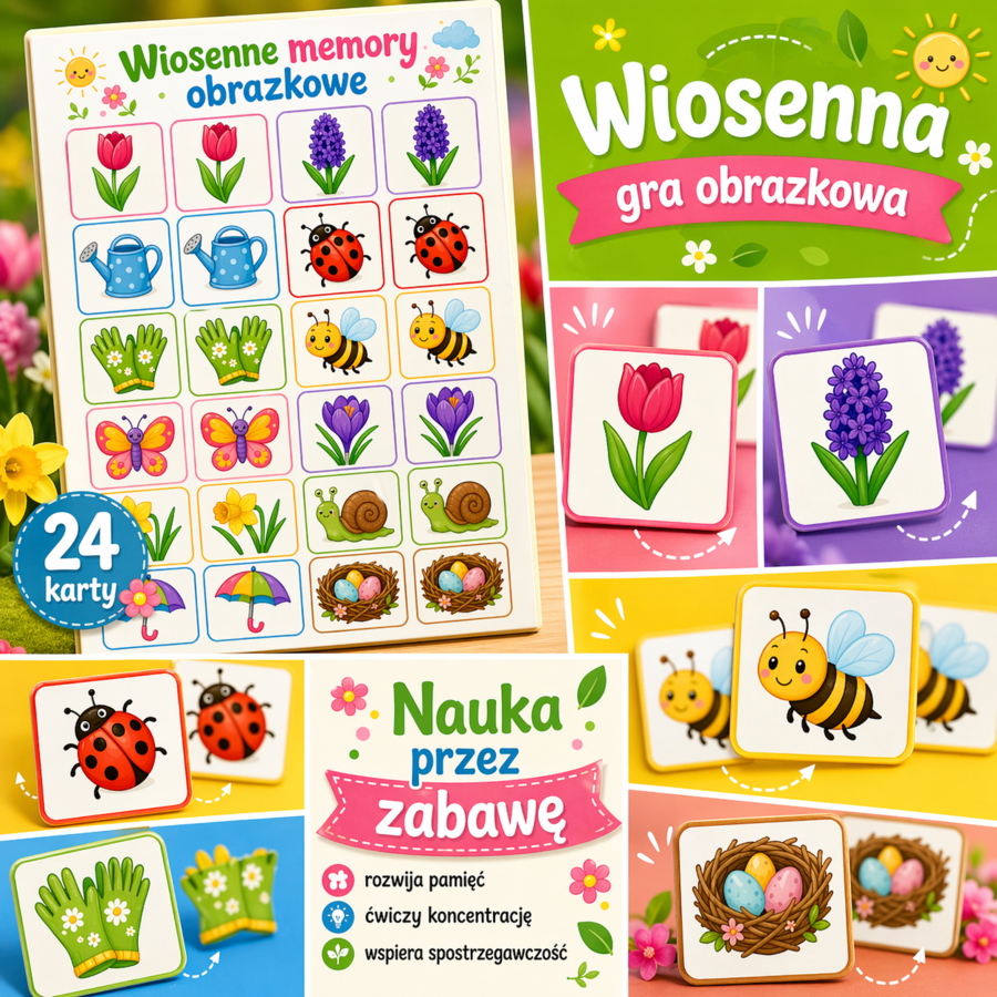 Wiosenne memory obrazkowe