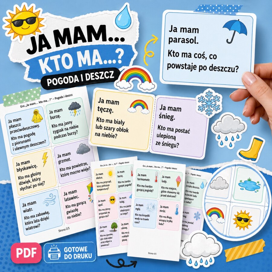 Gra "Ja mam... kto ma...". Pogoda i deszcz