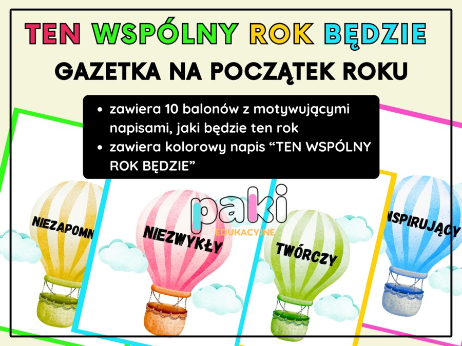 Rozpoczęcie początek roku / GAZETKA / dekoracja do sali, świetlicy, biblioteki, na korytarz