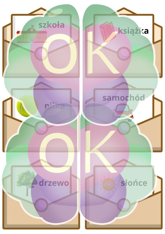 Skrzynki na słowa – rzeczowniki, czasowniki, przymiotniki (17 stron)