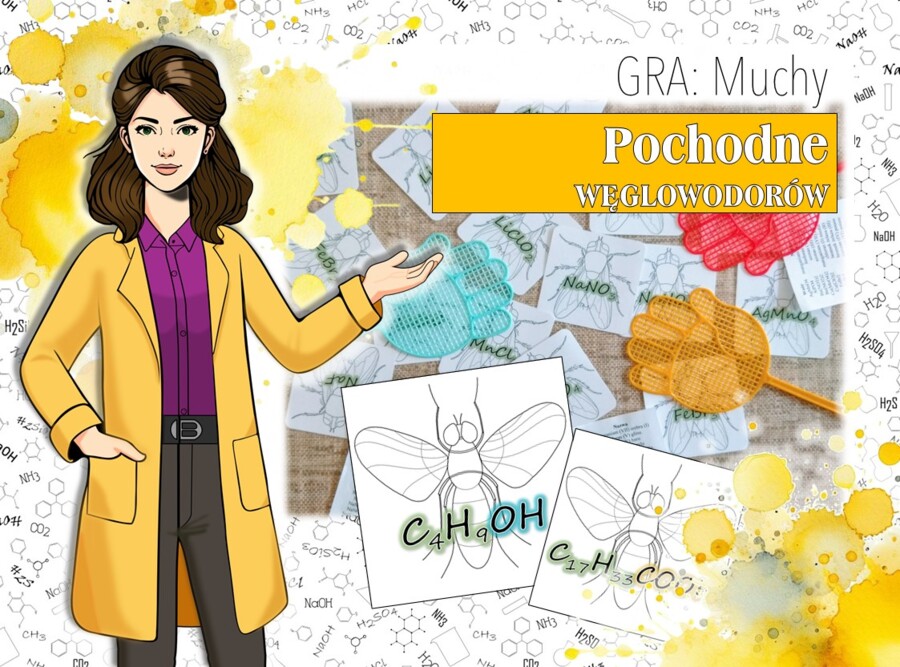 Klasa 8. Chemia. Pochodne węglowodorów. Muchy.