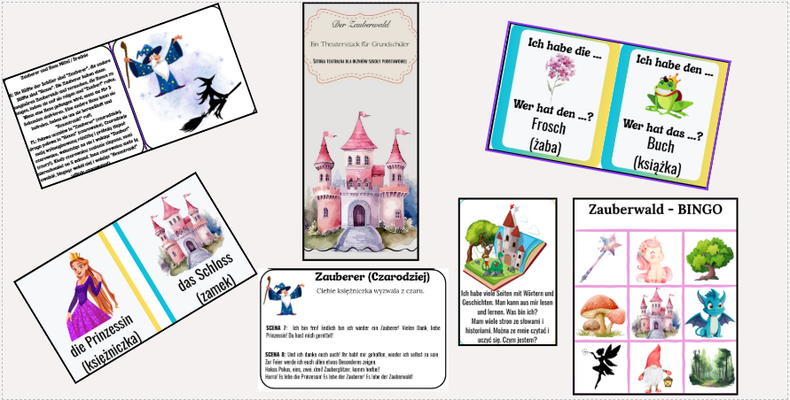 ZAUBERWALD - Zestaw gier i zabaw wraz z Scenariuszem sztuki i tekstem bajki - Projekt