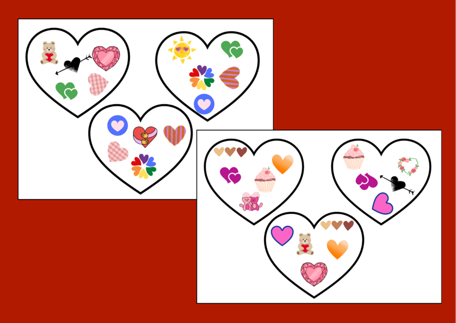 WALENTYNKI - dooble – biblioteka – świetlica – przedszkole – 39 szt.