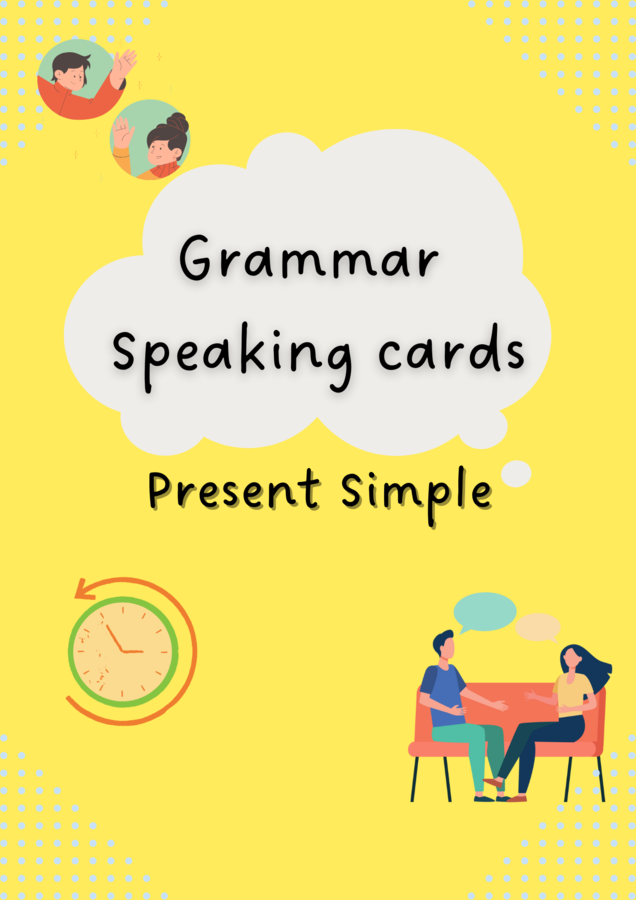 Present Simple/ Karty do mówienia/ Mówienie/ Speaking/ Konwersacje/ Klasy 4-8/ Klasy 4-6/ Klasy 6-8/ SP/ Warm-up/ Rozgrzewka/ Speaking cards/ Gramatyka/ Grammar/ Speaking cards grammar/ E8