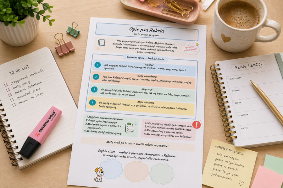 Opis psa Reksia – karta pracy do opisu