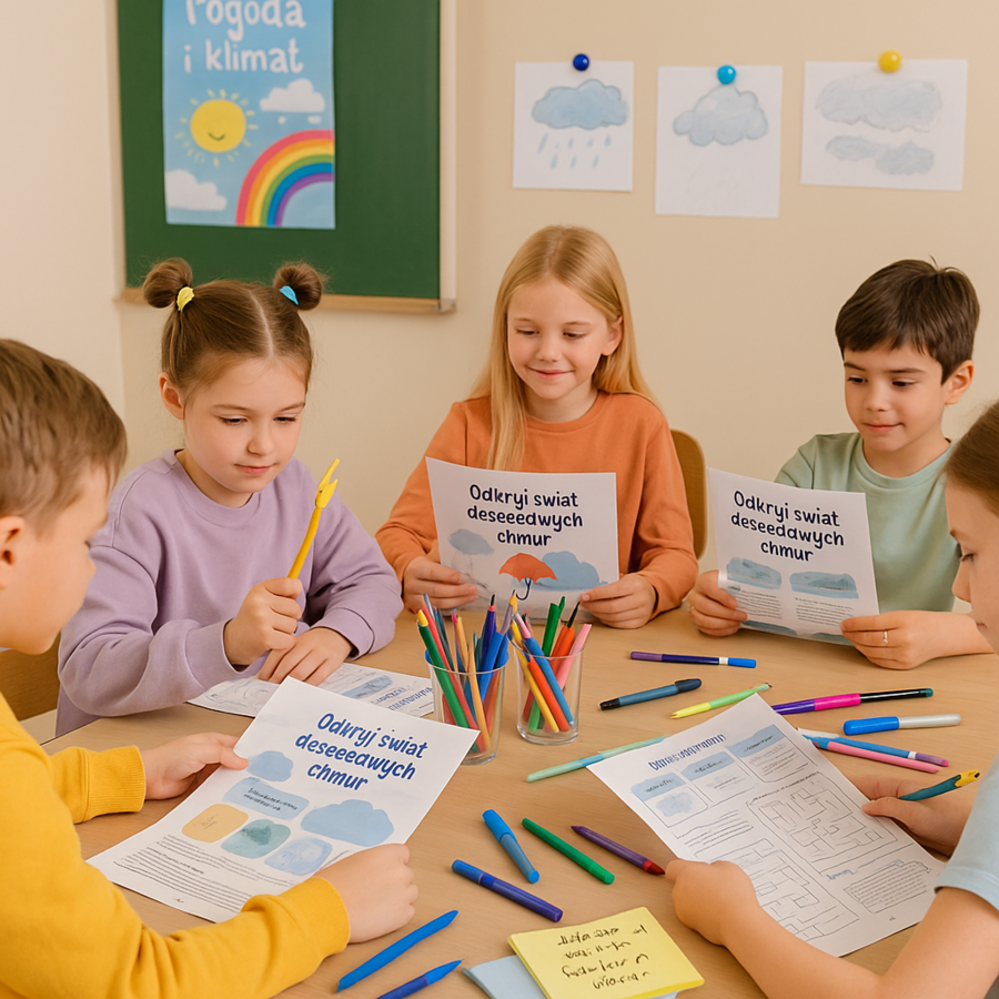 Karta pracy: „Odkryj świat deszczowych chmur”