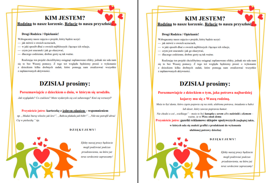 „Tak zaczęła się moja historia!”  PROJEKT, wyjątkowy scenariusz z okazji DNIA RODZINY