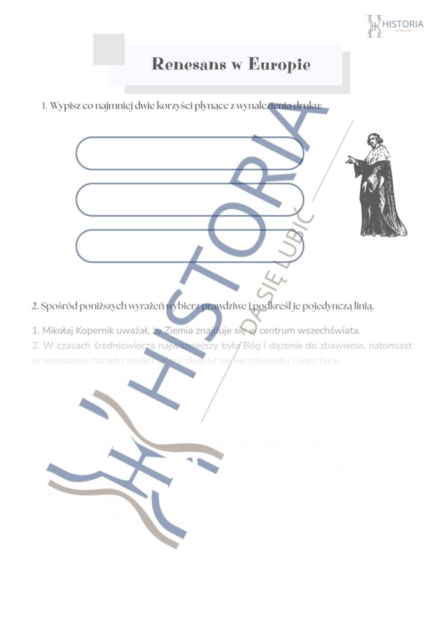 Karta pracy - Renesans w Europie