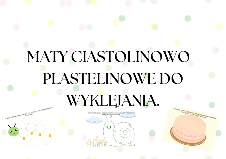 MATY CIASTOLINOWO - PLASTELINOWE DO WYKLEJANIA.