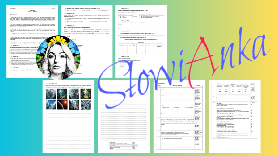 Sprawdzian z rozdz. I pt. „Fantazja” do podręcznika wydawnictwa WSiP „Zamieńmy słowo” dla klasy 6