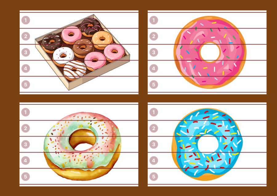 TŁUSTY CZWARTEK – puzzle – biblioteka – świetlica – przedszkole – 12 wersji