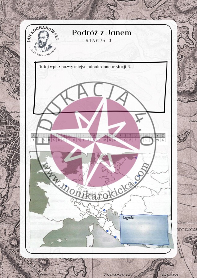 Jan Kochanowski - stacje zadaniowe