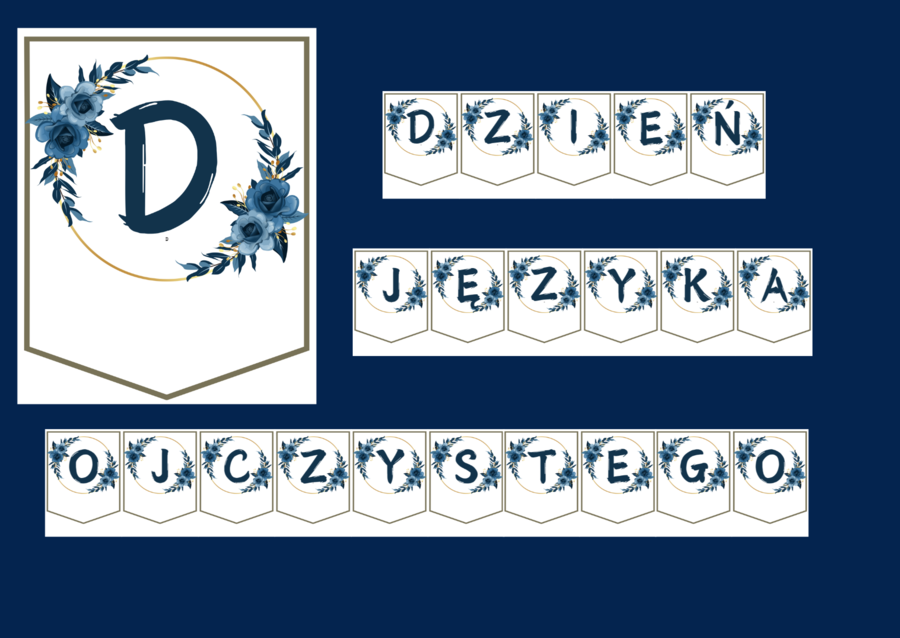 DZIEŃ JĘZYKA OJCZYSTEGO – biblioteka – GIRLANDA - gazetka – wersja 1