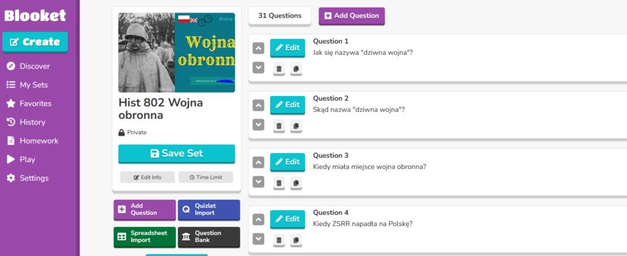 Blooket - Hist 802 - Wojna obronna