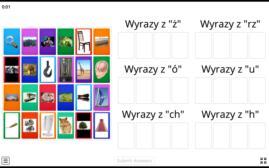 Interaktywne ćwiczenie ortograficzne