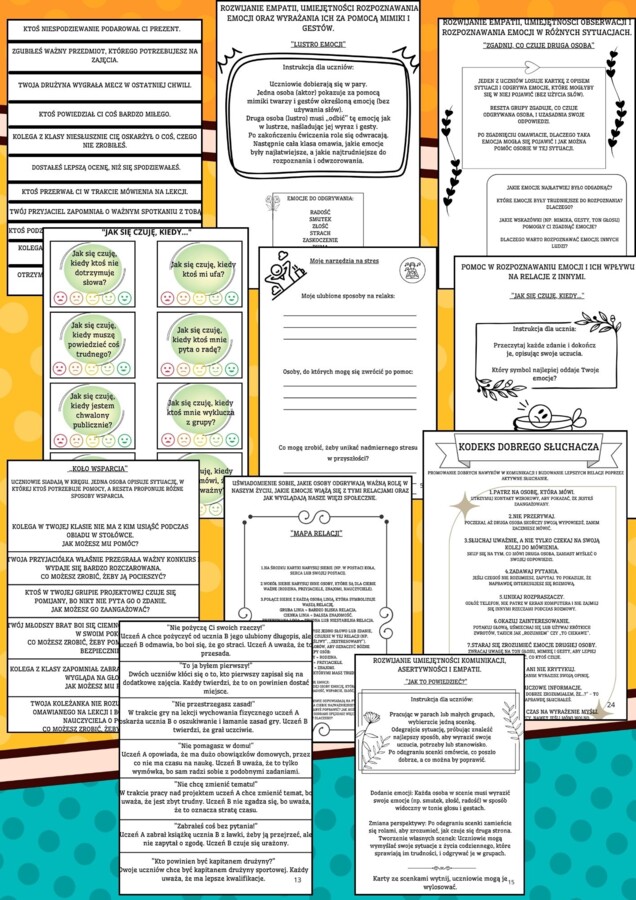 Scenki , karty, zadania dla młodzieży 4-8