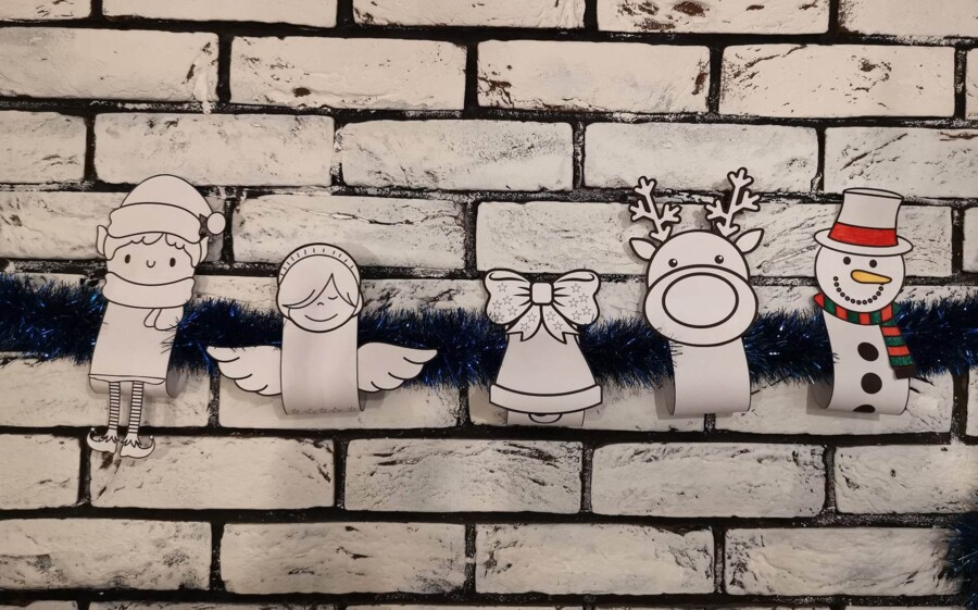 Girlanda świąteczna kolorowanka