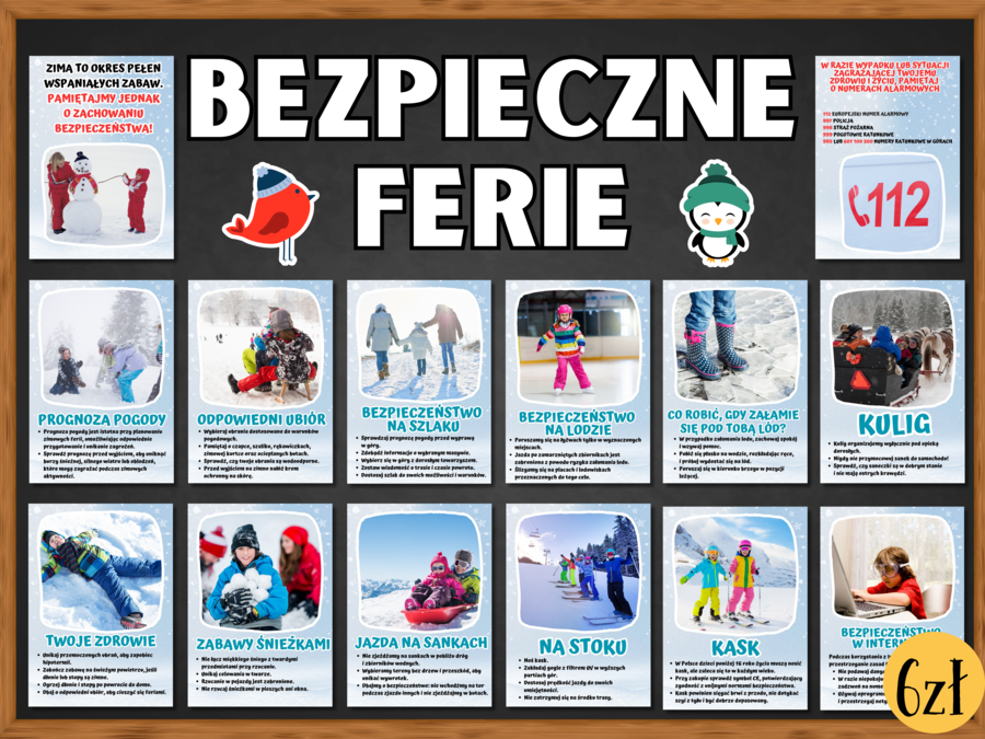 BEZPIECZNE FERIE - materiał edukacyjny
