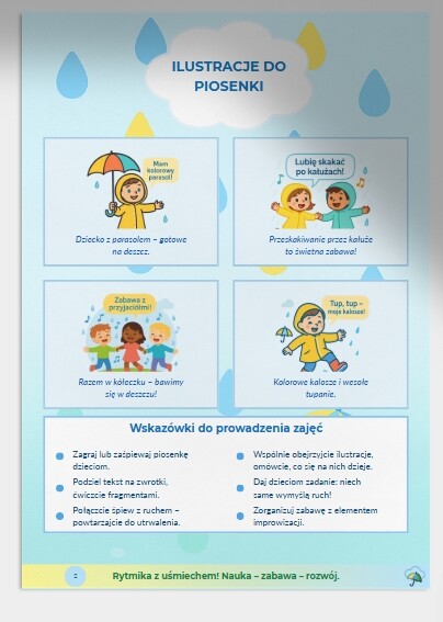 Piosenka ruchowa "Kap, kap, kap"