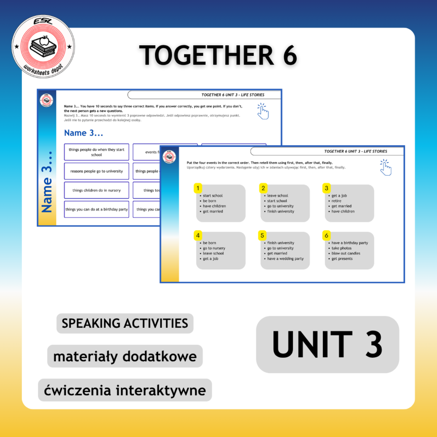 Together 6 Unit 3 - speaking activities