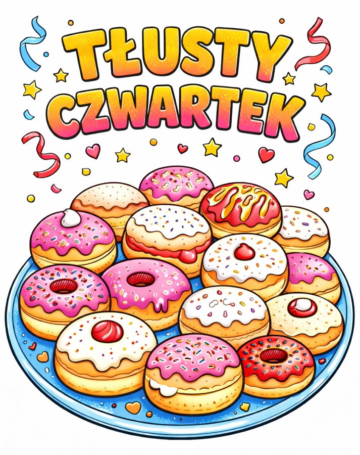 Darmowa kolorowanka do druku - TŁUSTY CZWARTEK