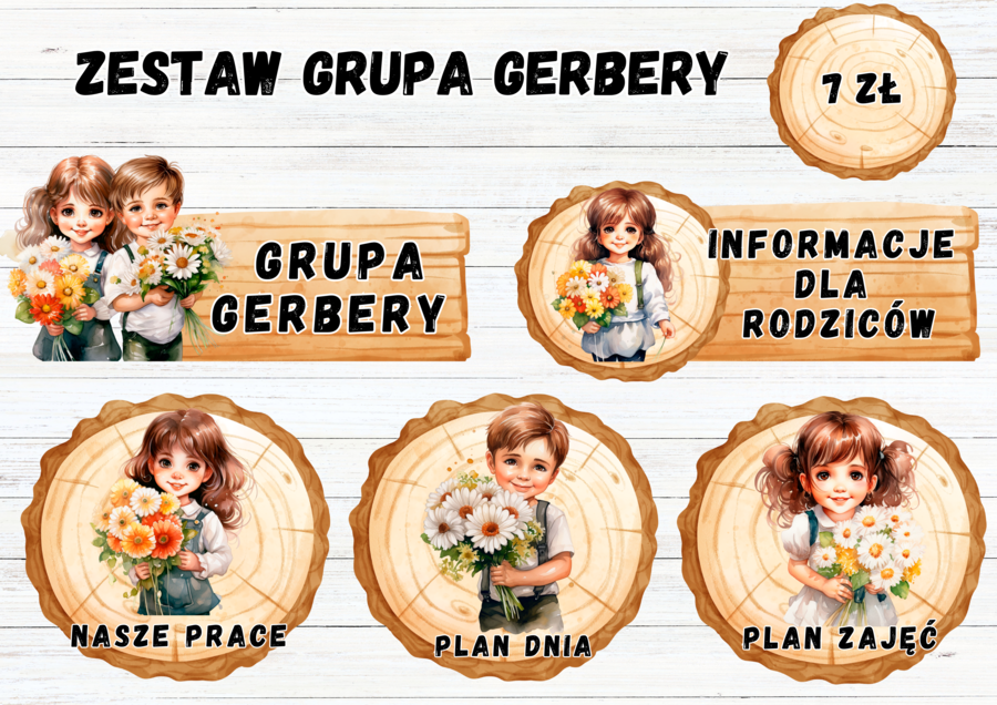 ZESTAW GRUPA GERBERY