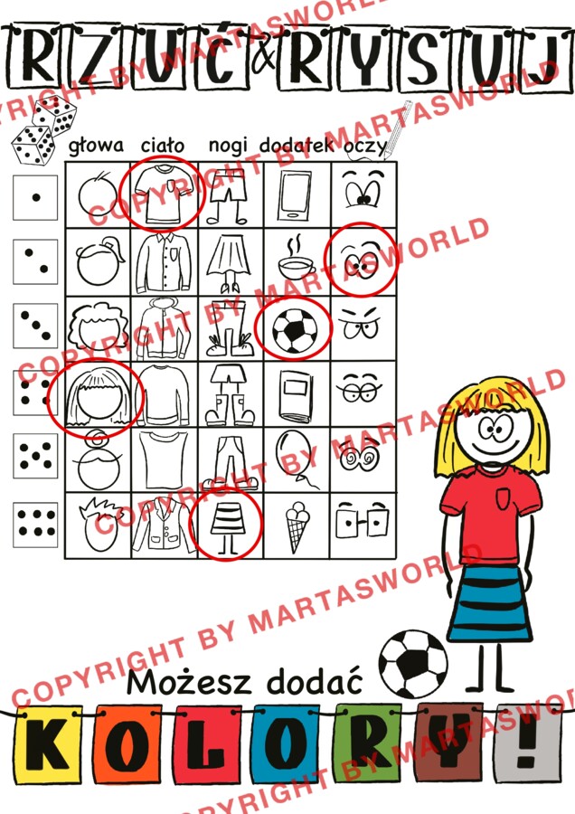🎲✏️ Rzuć i Rysuj – Kreatywna Gra Rysunkowa! 🎨🧠
