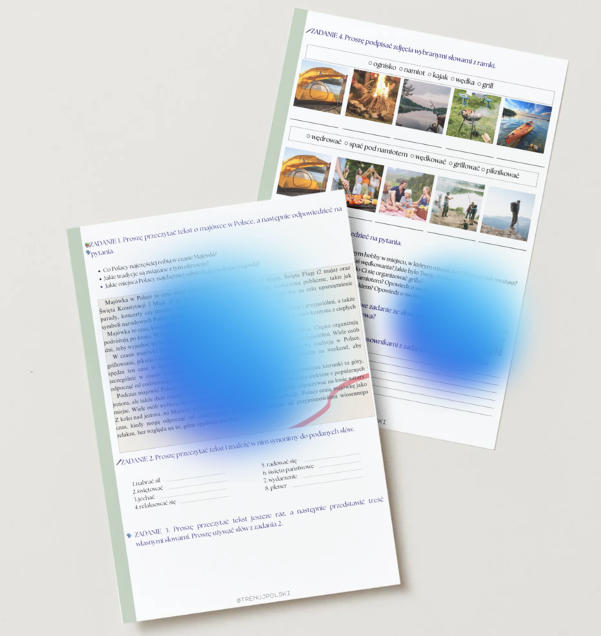 Majówka – gotowa lekcja poziom A2-B1 🇵🇱🌿