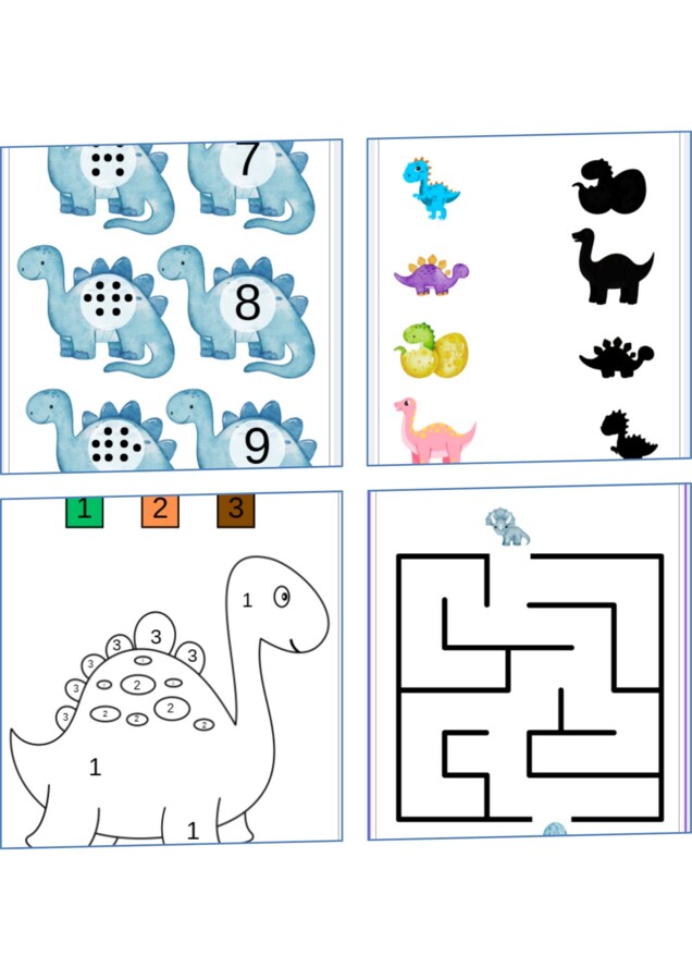 Dzień Dinozaura - karty pracy