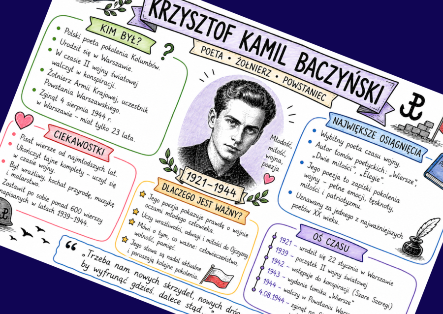 KRZYSZTOF KAMIL BACZYŃSKI - 2 sketchnotki - sketchnotka