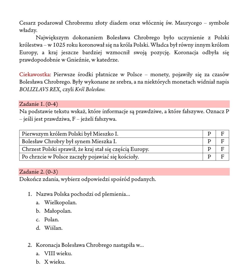 Karta pracy historia - Mieszko I, Bolesław Chrobry
