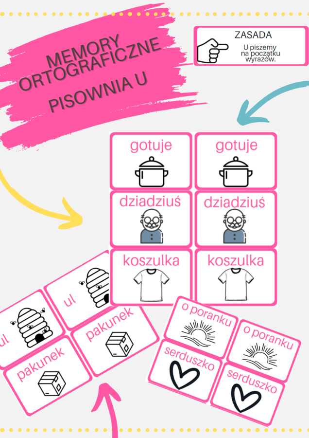 Memory ortograficzne - zestaw