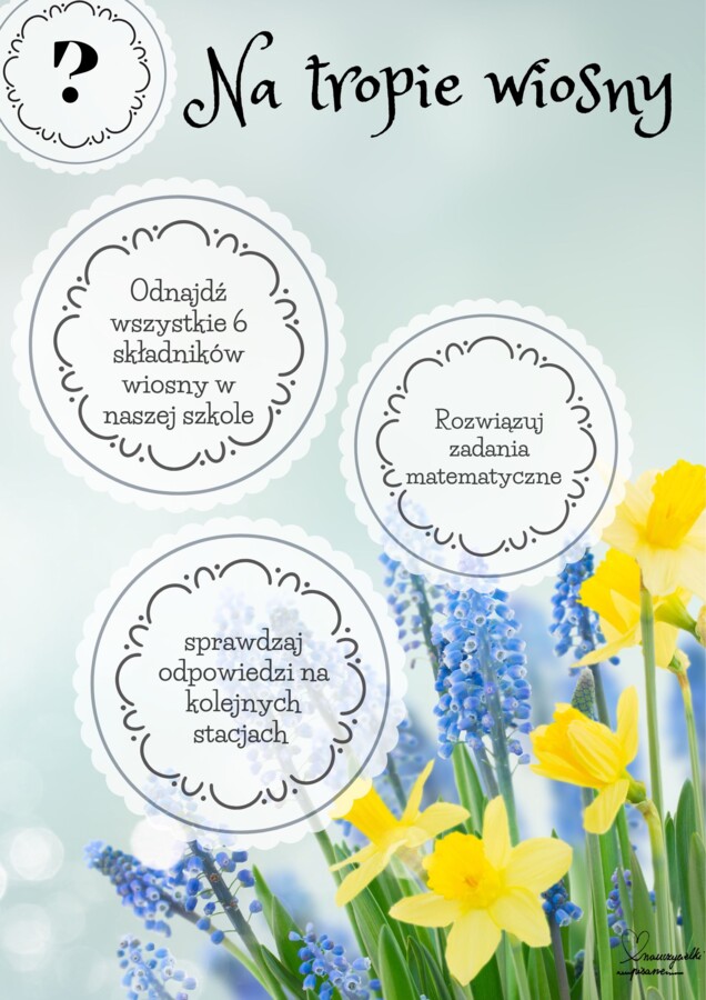 Gra terenowa "Na tropie wiosny" dla całej społeczności szkolnej