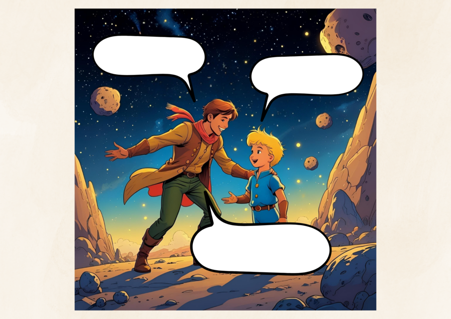 "Mały Książę rozmawia z...." - ćwiczenia do lektury.