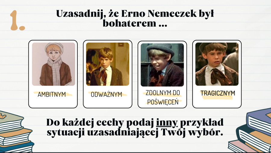 Chłopcy z Placu Broni - zadania E8