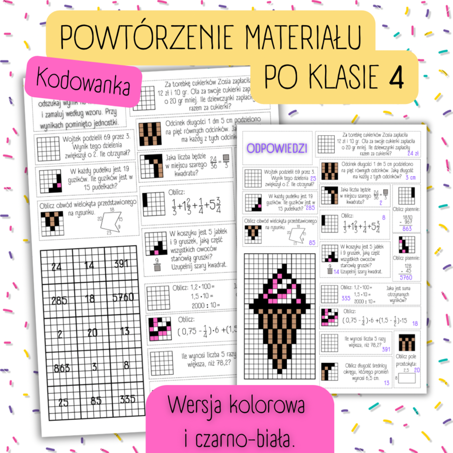 POWTÓRZENIE MATERIAŁU PO KLASIE 4 - kodowanka/bloksy