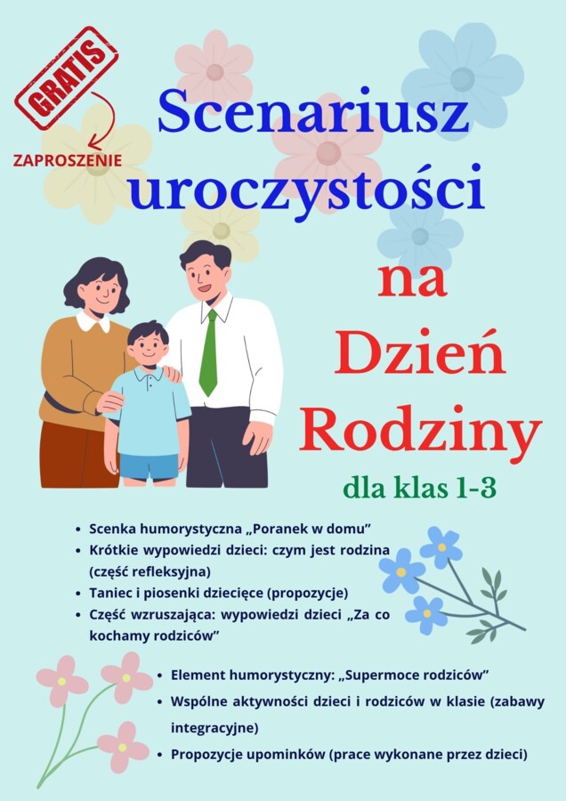 SCENARIUSZ UROCZYSTOŚCI NA DZIEŃ RODZINY (klasy 1–3)