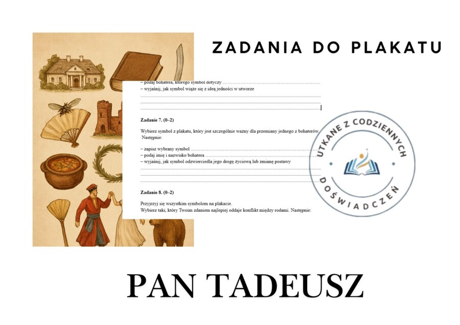 ZADANIA DO PLAKATU- ,,Pan Tadeusz" (symbole graficzne)