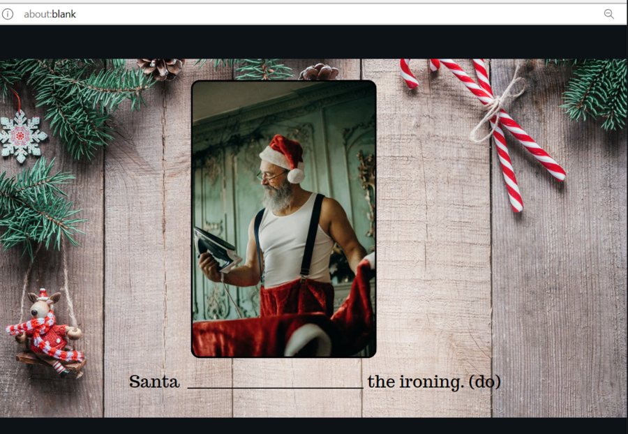 Christmas grammar part 1 - Present Continuous tense