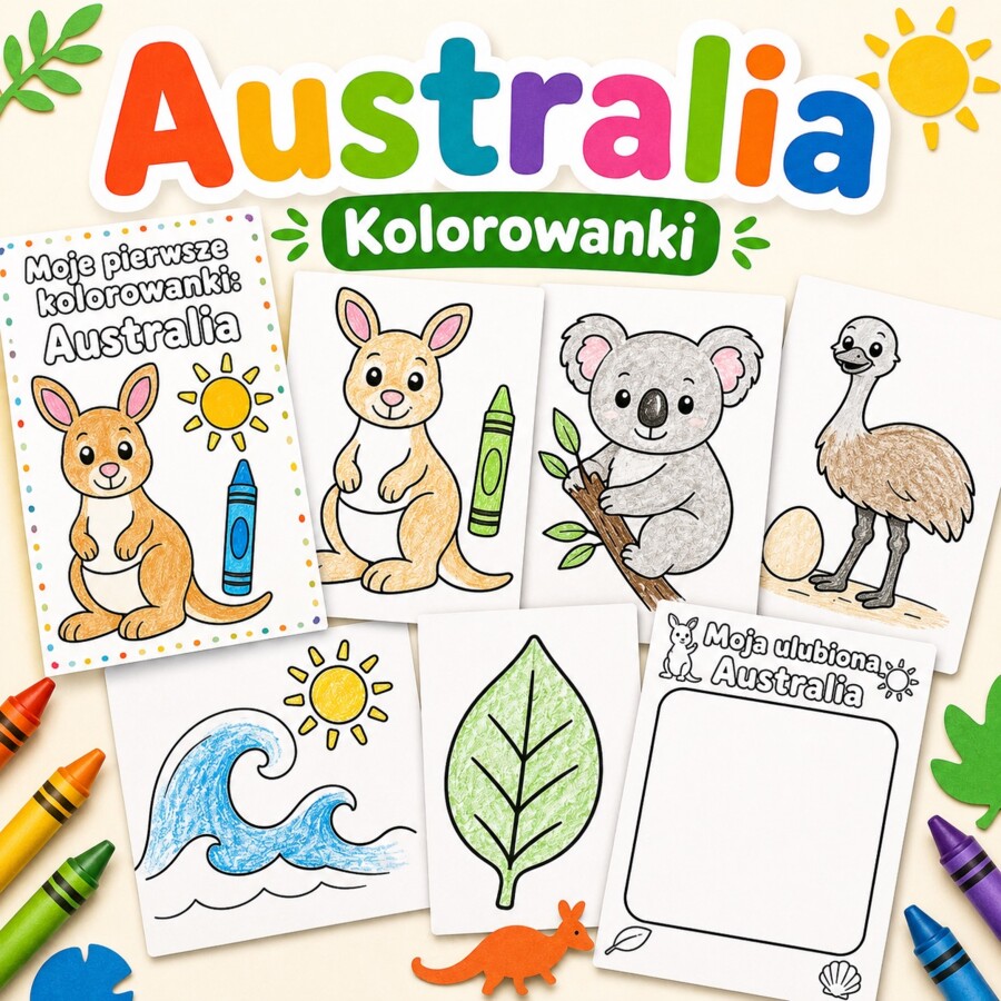 Moje pierwsze kolorowanki: Australia