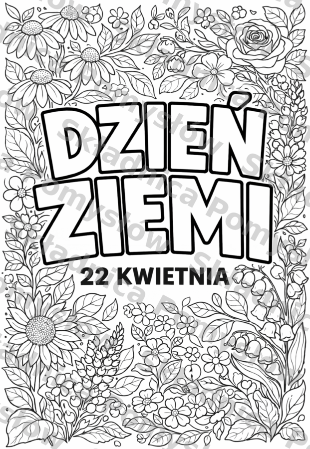 DZIEŃ ZIEMI - pakiet: kolorowanka XXL (9xA4) + miniatura A4; plakat, karta pracy, dekoracja, gazetka, lekcja wychowawcza