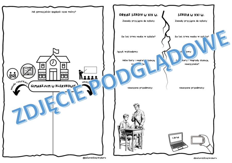Syzyfowe prace, graficzne karty pracy do lektury