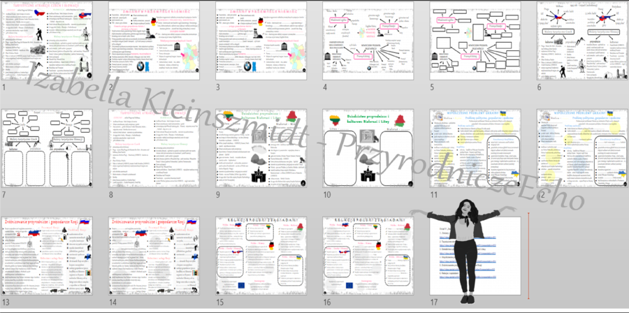 Zestaw sketchnotek i kart pracy + gratisowe linki do prezentacji multimedialnych niekomercyjnych wykonanych w genial.ly do indywidualnego pobrania i użycia do celów niekomercyjnych. Geografia 6, „Sąsiedzi Polski”
