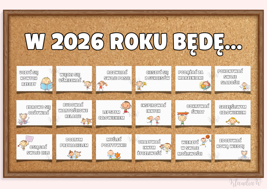 „W 2026 ROKU BĘDĘ…” – wyjątkowa gazetka motywacyjna na Nowy Rok