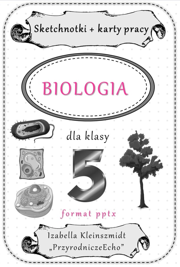 Megazestaw sketchnotek (notatek) i kart pracy na cały rok szkolny do biologii w klasie 5. Do zestawu dodaję w gratisie linki do niekomercyjnych prezentacji multimedialnych na każdą lekcję
