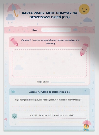 Moje pomysły na deszczowy dzień