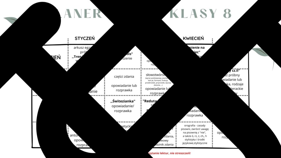 Egzamin ósmoklasisty 2024 - plan nauki do zeszytu!